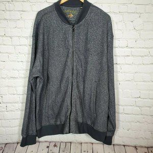Orvis Men's Full Zip Sweater Jacket Grey Outdoor
